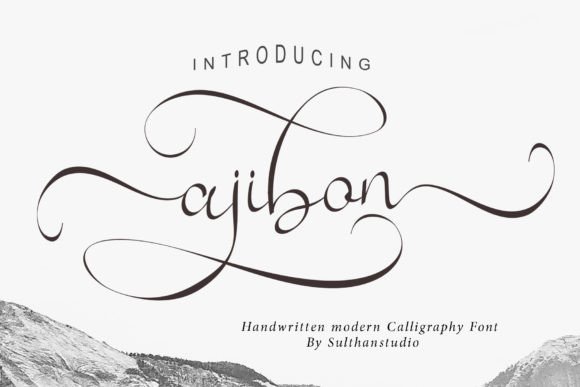 Ajibon: A Script Font with Fluid Grace