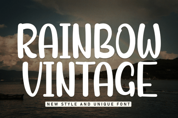 Rainbow Vintage Font Review for Editorial Design
