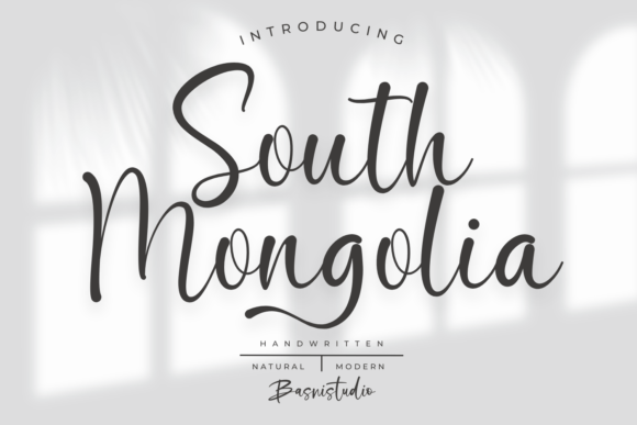 South Mongolia: A Script Font for Elegant Editorial Design