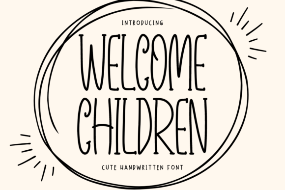 Welcome Children: A Handwritten Font for Editorial Design