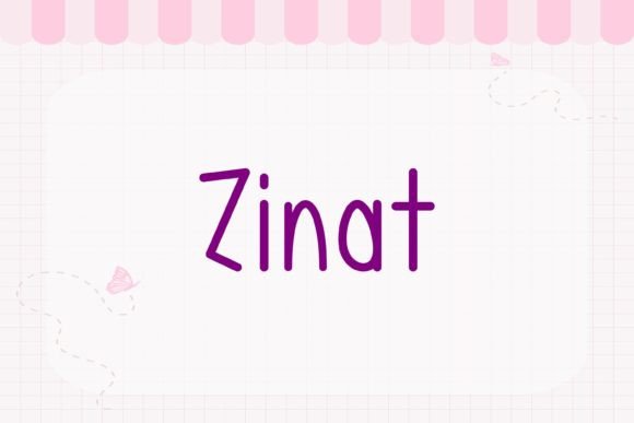 Zinat: A Handwritten Font for Memorable Branding